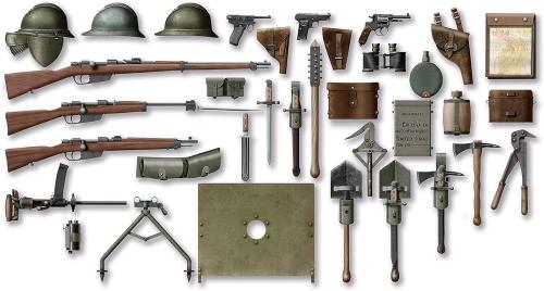 WWI Italian Infantry Weapon & Equipment 1/35