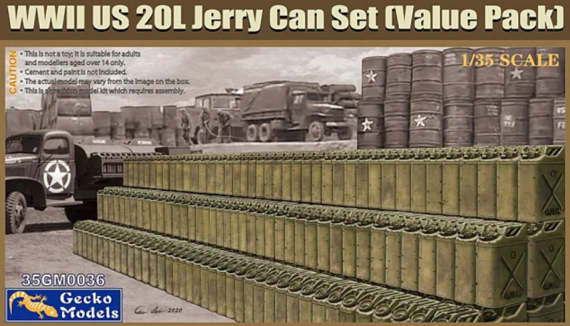 WWII US 20L Jerry Can Set (Value Pack) 1/35