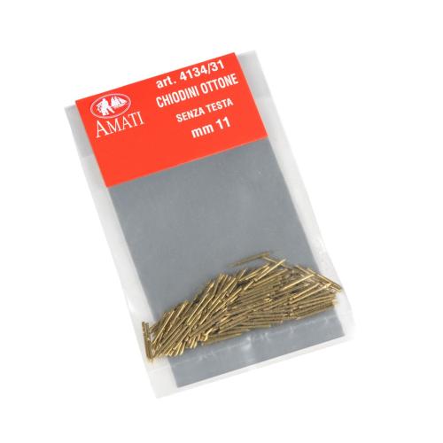 Huvudlösa mässingsspikar 11mm (100-pack)