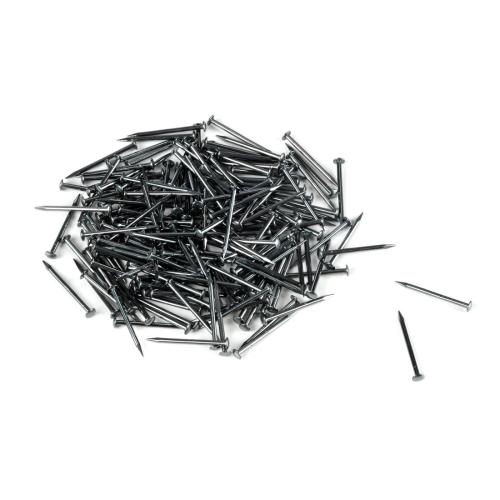 Svarta spikar 12mm med runt huvud (0,8 mm) (100-pack)