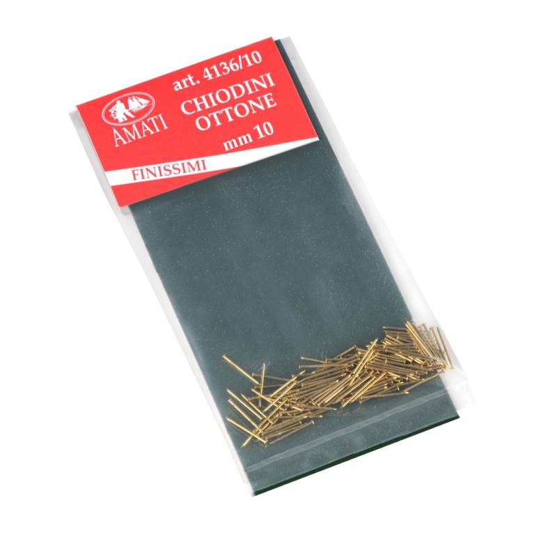 Ultratunna mässingsspikar 10mm (100-pack)