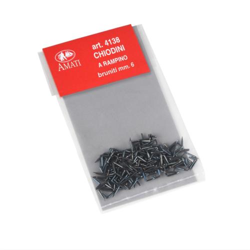 Svarta spikar 6mm, vinklade, utan huvud (100-pack)