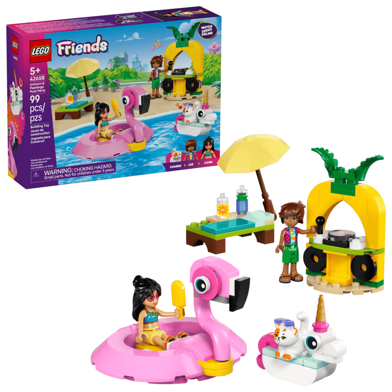 LEGO Poolparty med Enhörning och Flamingo 42658