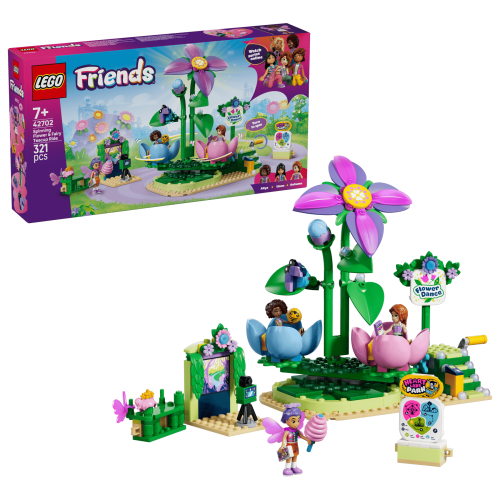 LEGO Friends Snurrande tekoppskarusell med blom- och älvtema 42702