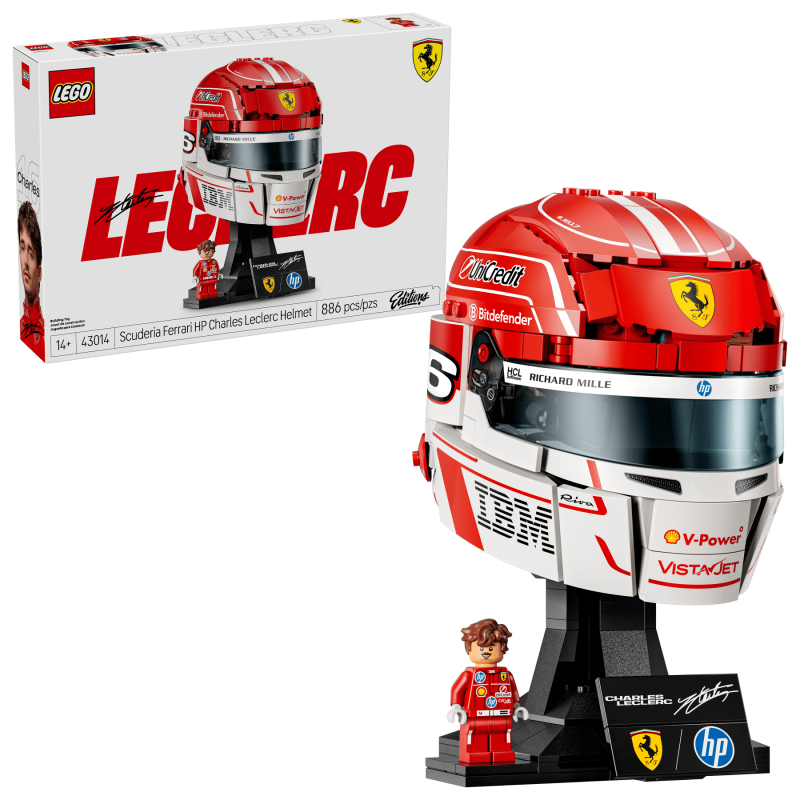 LEGO Editions Formula 1 Scuderia Ferrari HP Charles Leclerc hjälm 43014