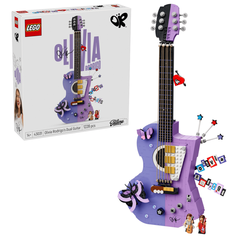 LEGO Editions Music Olivia Rodrigos tvåfärgade gitarr 43031
