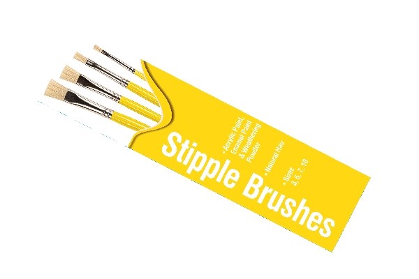 Stipple Brush Pack (X4) 10/7/5/3