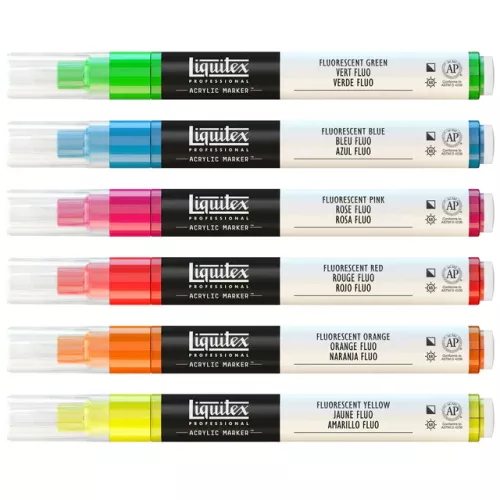 Acrylic Marker Set: Fluorescent (6x2mm)