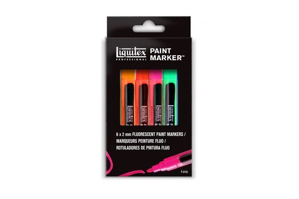 Acrylic Marker Set: Fluorescent (6x2mm)