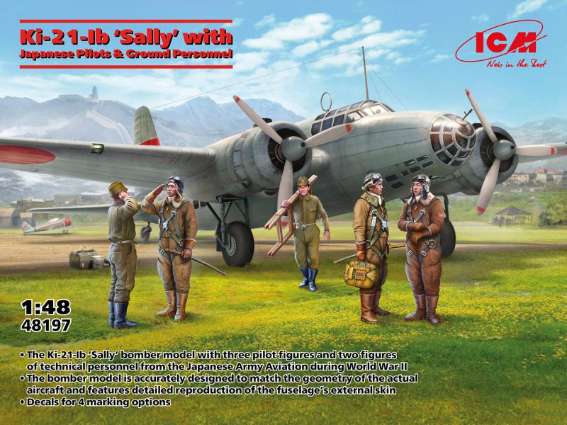 Ki-21-Ib 'Sally' with Japanese Pilots and Ground Personnel 1:48