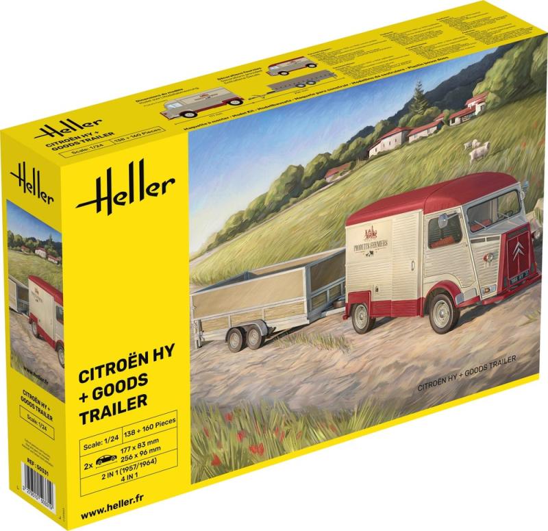 Citroen HY + Goods Trailer 1/24