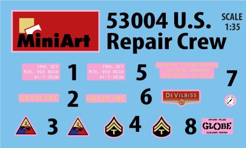 U.S. Repair Crew with Equipment 1:35