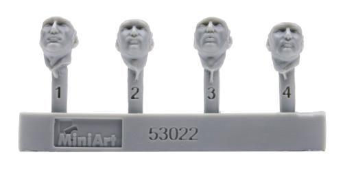 German Tank Riders Set 1 Resin Heads 1:35