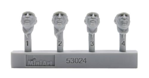 German Tank Riders Set 2. Resin Heads 1:35