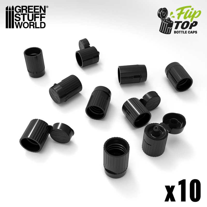 Flip-top dropper caps x10