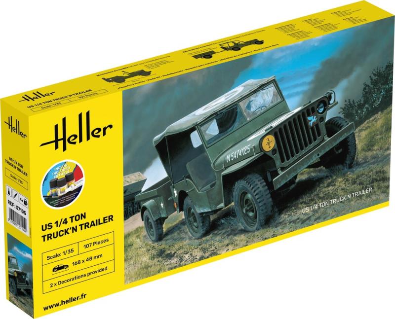 STARTER KIT US 1/4 Ton Truck 'n Trailer 1/35