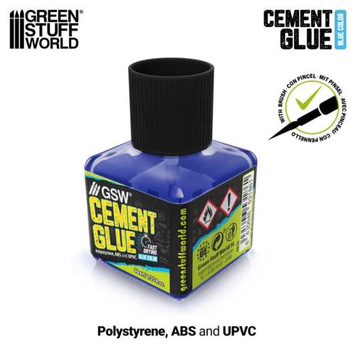 Green Stuff World: Blue Cement glue for plastics (40ml)