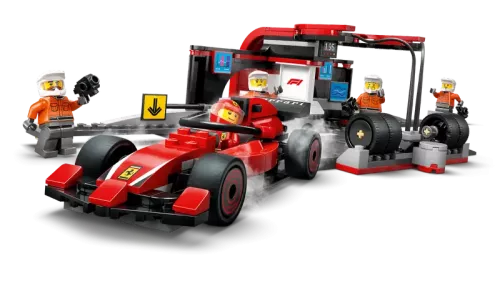 Lego City F1® Depåstopp & Depåteam med Ferraribil