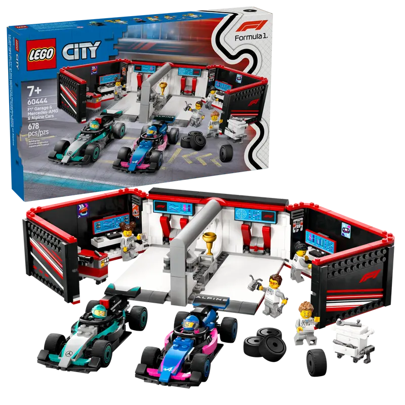 Lego City F1® Garage & Mercedes-AMG & Alpinebilar