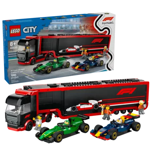 Lego City F1® Lastbil med RB20 & AMR24 F1-bilar