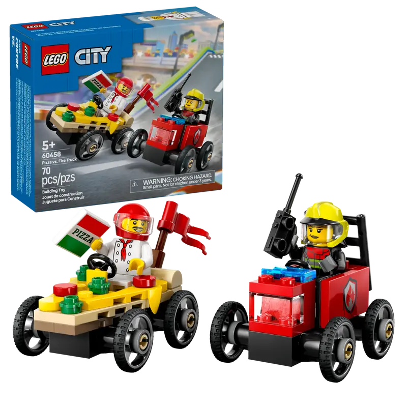 Lego City Pizzabil mot Brandbil – Racingpaket