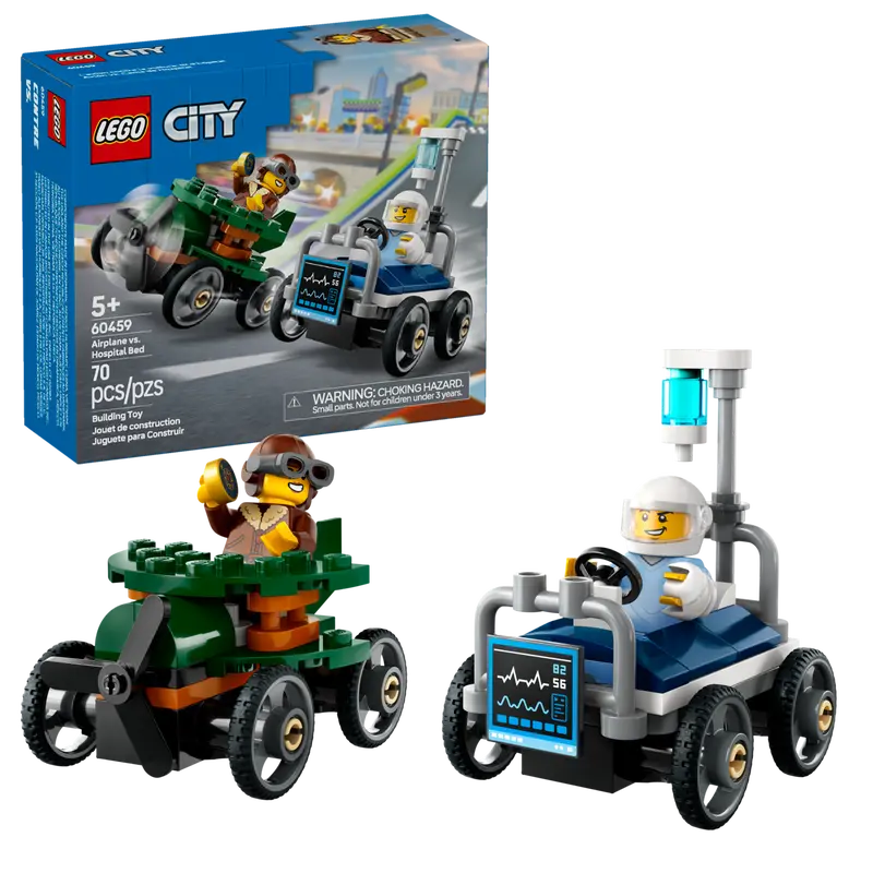 Lego City Flygplan mot Sjukhussäng – Racingpaket