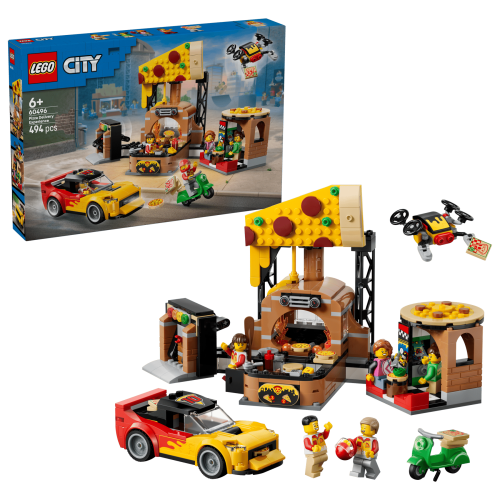 LEGO City Pizzahemkörning med fordon 60496