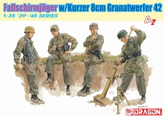 Fallschirmjäer 8cm Gr.w.42 Mortar Team 4 fig 1/35