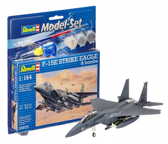 Model Set F-15E STRIKE EAGLE & bombs 1/144