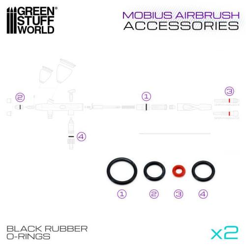 Premium Series GHPM-Mobius Airbrush: Black O-Rings