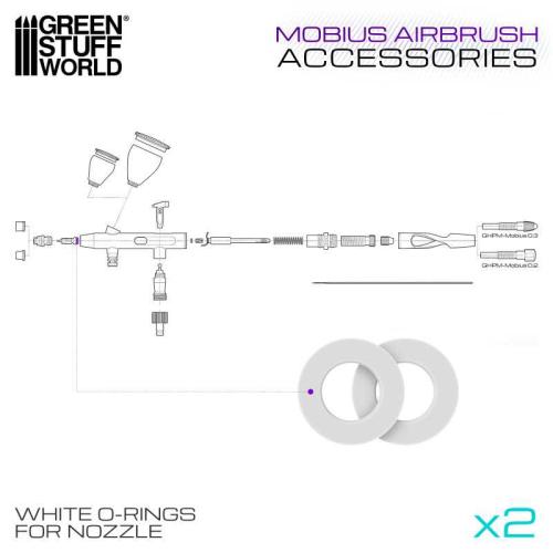 Premium Series GHPM-Mobius Airbrush: O-Rings for Nozzle (2)