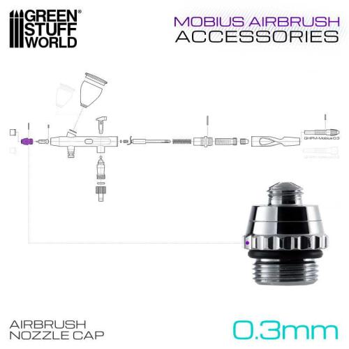 Premium Series GHPM-Mobius Airbrush: Airbrush Nozzle Cap (0.3mm)