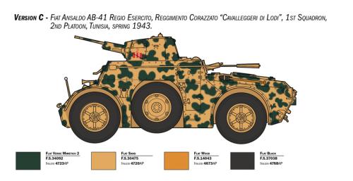 Autoblinda AB 41 with Bersaglieri El Alamein 1/35
