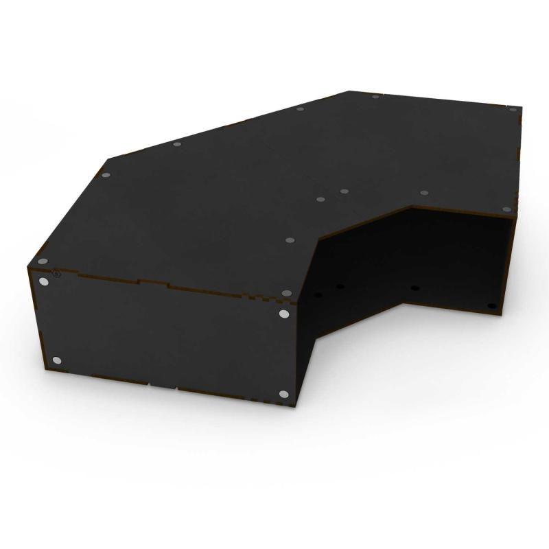 Empty Stackable hobby corner module - Black (Magnetized)