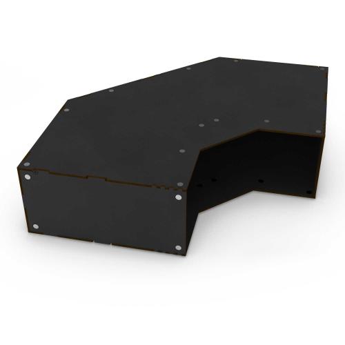 Empty Stackable hobby corner module - Black (Magnetized)