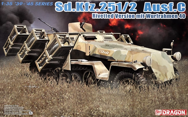 Sd.Kfz. 251/2 Ausf. C Rivetted Version mit Wurfrahmen 40 1/35