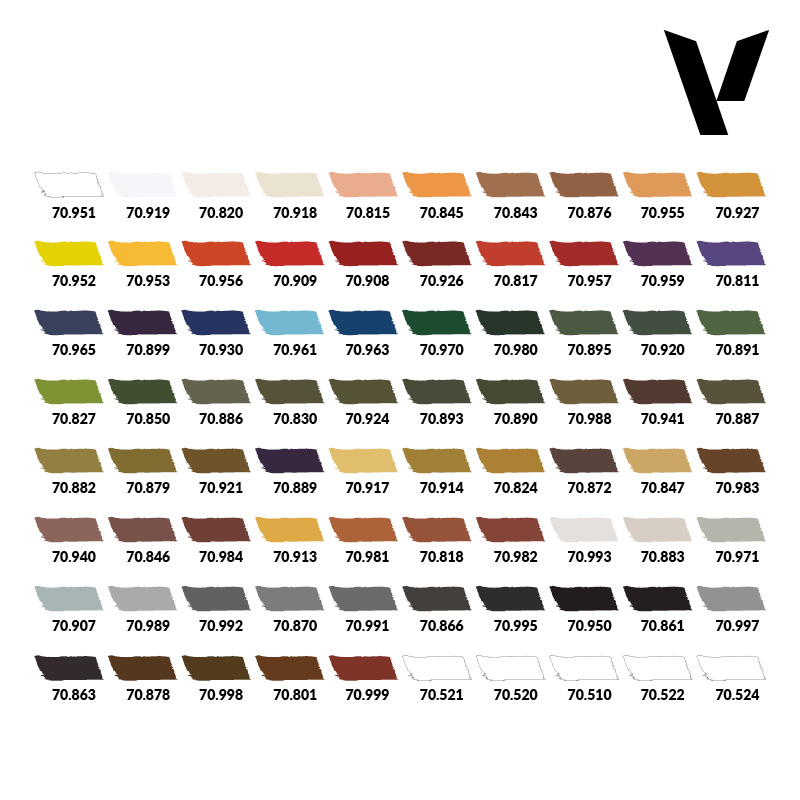 Model Color Basic set 75 colors + 5 auxiliaries