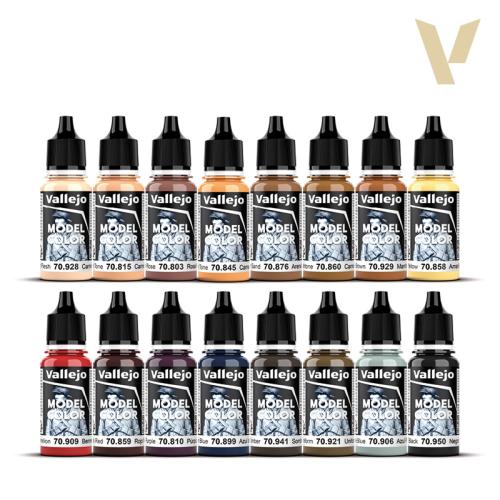 Vallejo Model Color: Face & Skin Tones 16x18ml