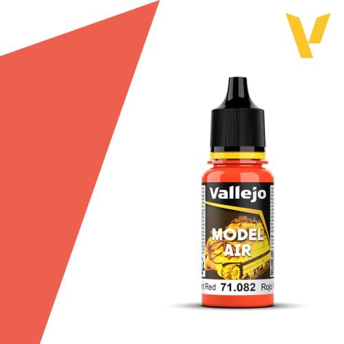 Vallejo Model Air: Fluorescent Red (18ml)