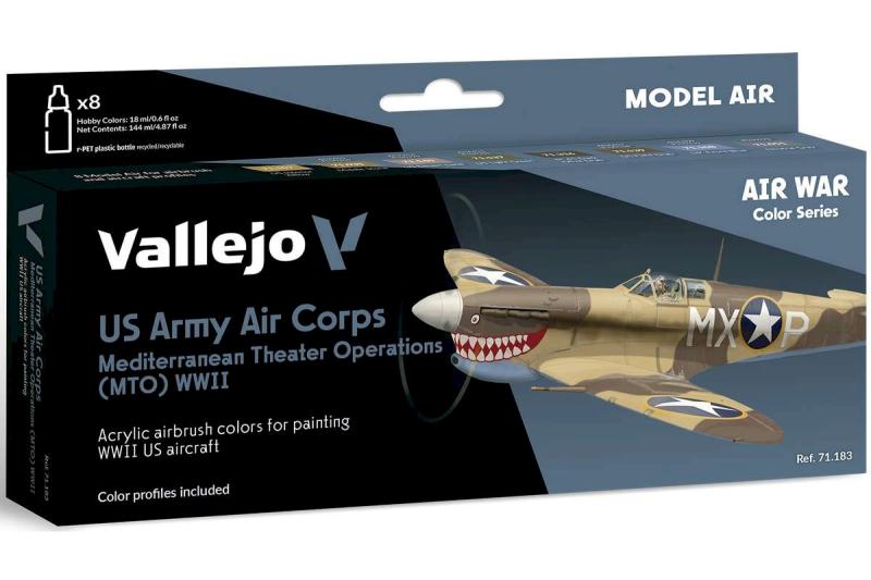 US Army Air Corps Colors (MTO) WWII (x8)