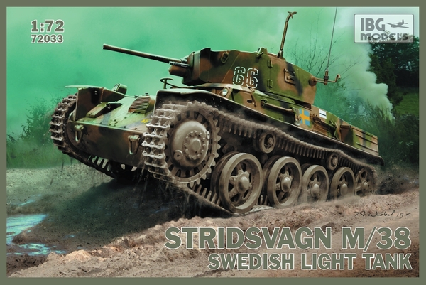 Stridsvagn m/38 Swedish light tank 1/72