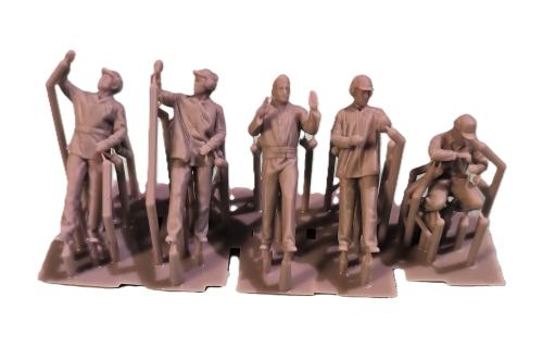 1970-1980 Flygvapnet Ground Crews, 5 x 3D Printed Figures 1:48