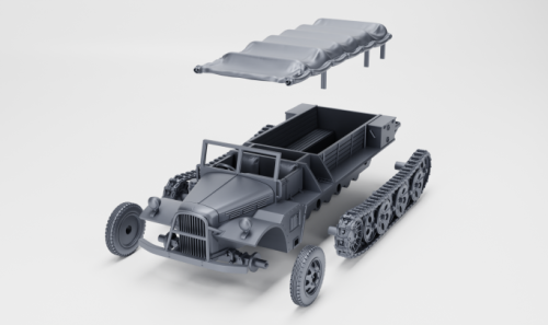 Volvo HBT Artilleritraktor m/43. 3D 1:72
