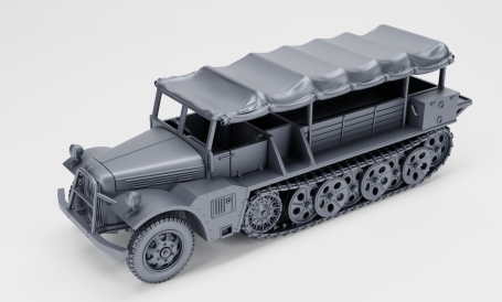 Volvo HBT Artilleritraktor m/43. 3D 1:72