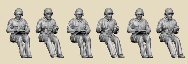 1940s-1950s m39 Uniformed Driver and Passengers (specifically for 72049 and 72050)  1:72
