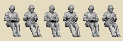 1940s-1950s m39 Uniformed Driver and Passengers (specifically for 72049 and 72050)  1:72