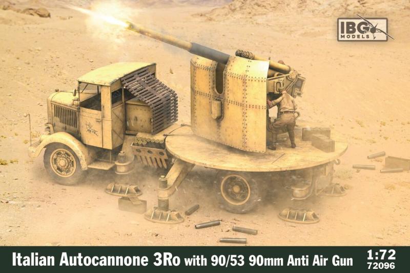 Italian Autocannone 3Ro with 90/53 90mm AA Gun 1/72