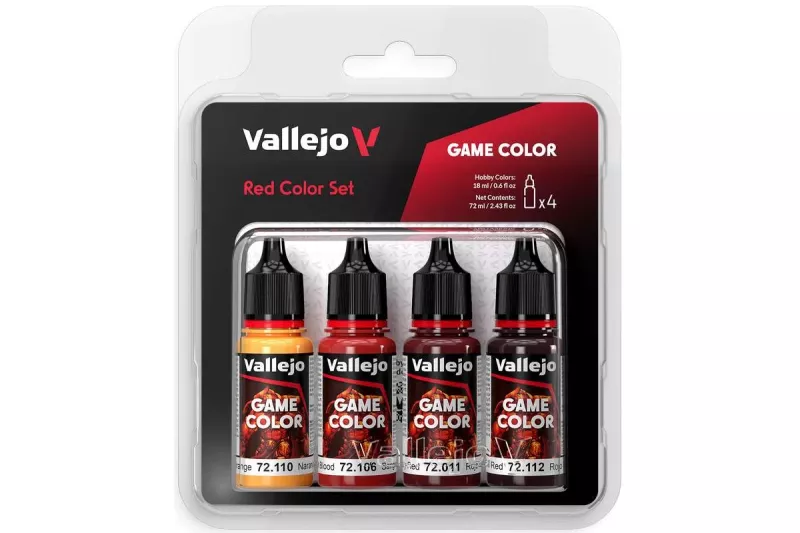 Vallejo Game Color, red color set 4x18ml