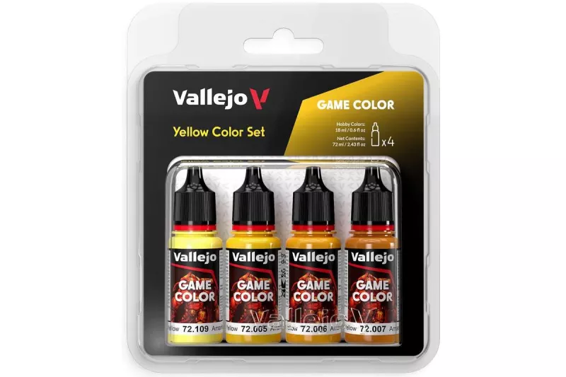 Vallejo Game Color, yellow color set 4x18ml