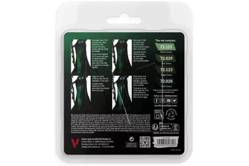 Vallejo Game Color, green color set 4x18ml